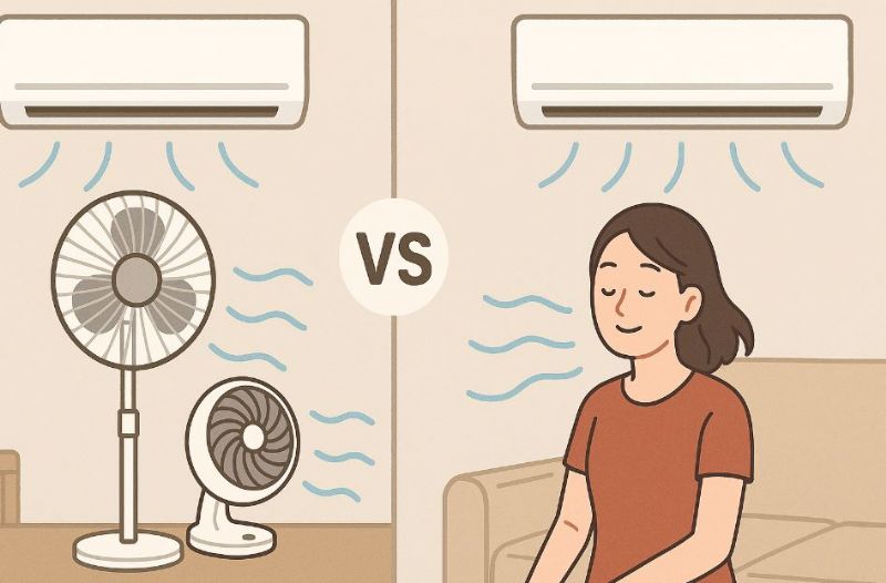 吹冷氣搭配大風扇好還是循環扇好？省電與舒適度比較